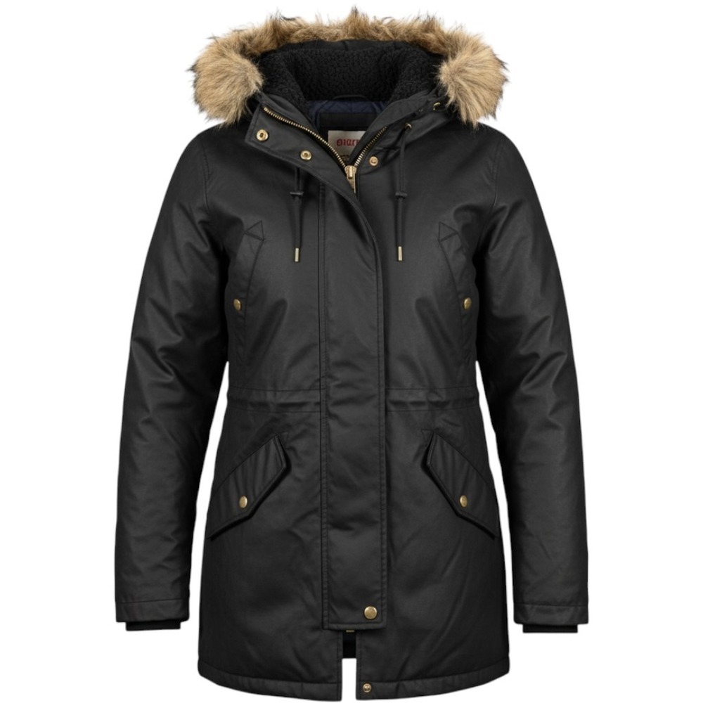 J.Crew Perfect Winter Parka M Black Primaloft Faux Fur Hood Sherpa Lined Jacket
